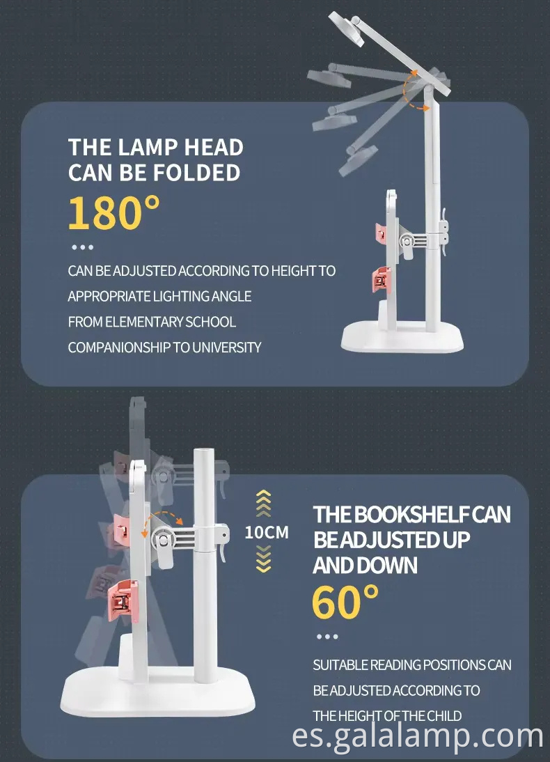 Lámpara de escritorio LED recargable que cuida los ojos Eye-caring Rechargeable LED Desk Lamp